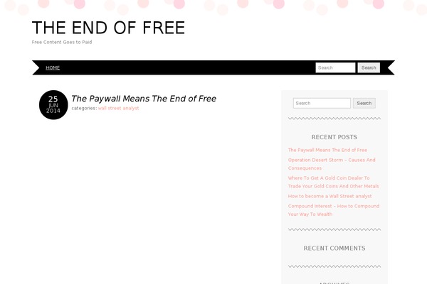 theendoffree.com site used Bloger