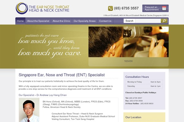 theentcentre.com site used Ent