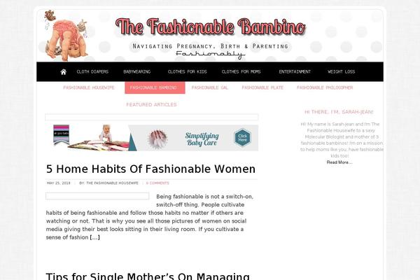 thefashionablebambino.com site used Modern Blogger Pro