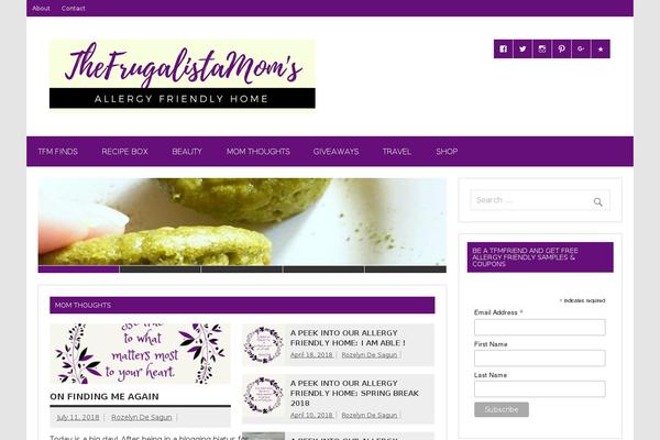 Site using Themezee-social-sharing plugin