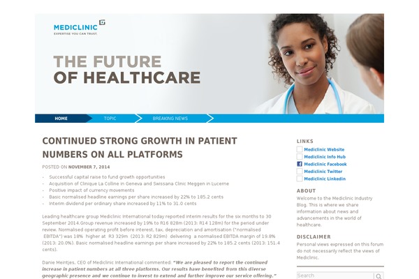 MediClinic theme site design template sample