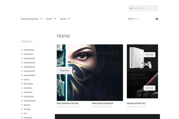 Storefront theme site design template sample