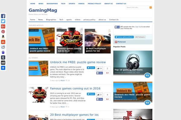 Fastnews theme site design template sample