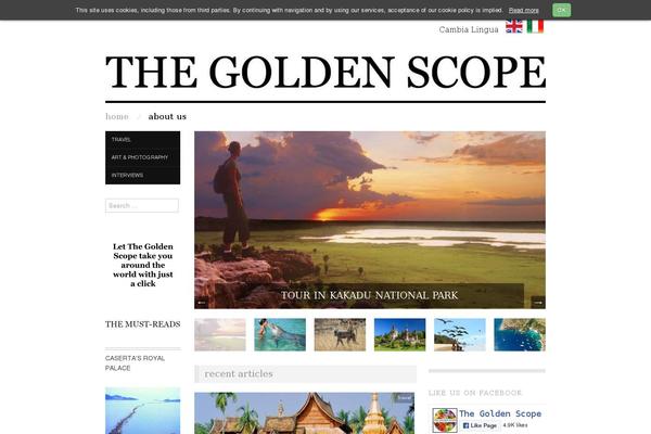 thegoldenscope.com site used Travel-blog