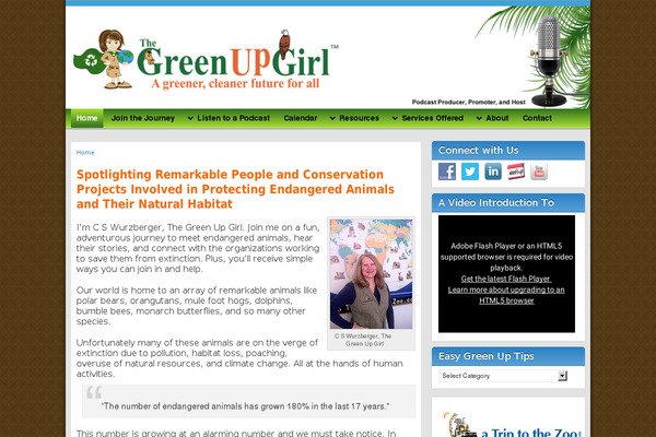 thegreenupgirl.com site used Minamaze (Pro)