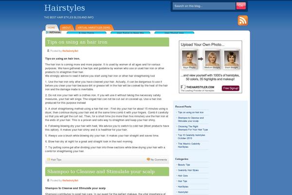 DeepBlue theme site design template sample