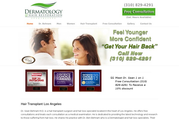 thehairtransplantlosangeles.com site used Thtla