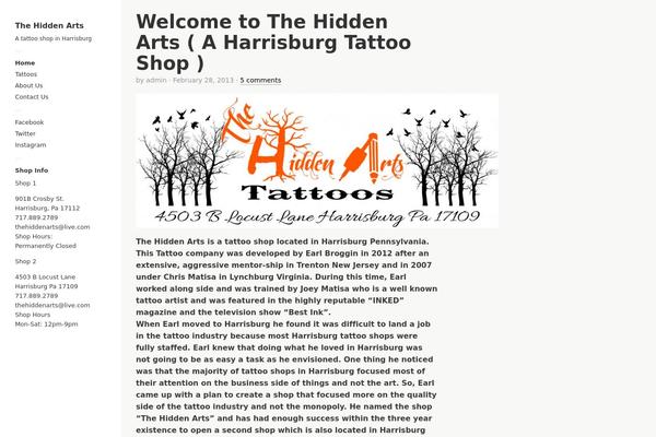 thehiddenarts.com site used Cressida