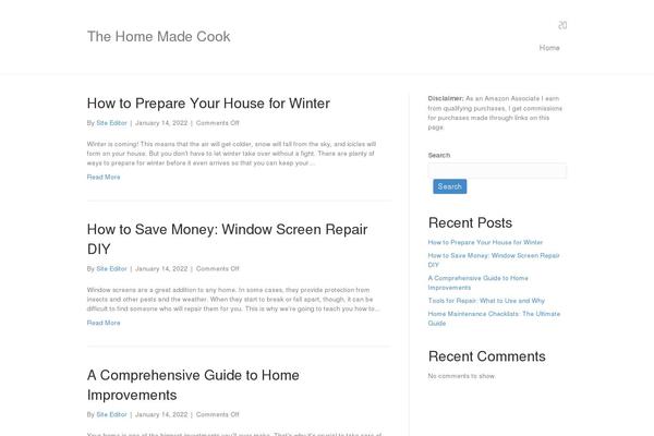 thehomemadecook.com site used Beaver Builder