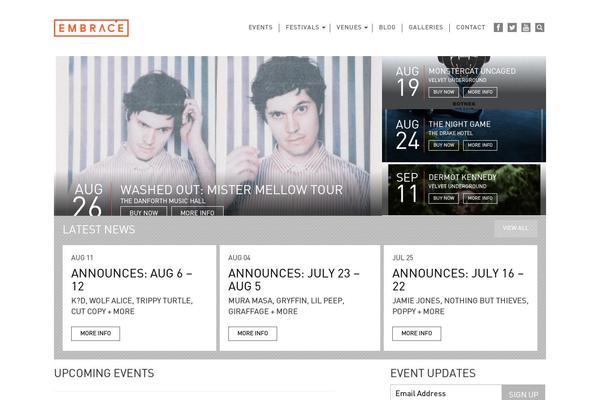 Embrace theme site design template sample