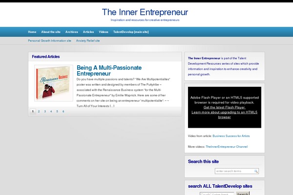 Site using Elink-embed-content plugin