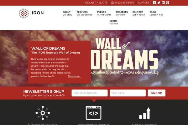 iron theme websites examples