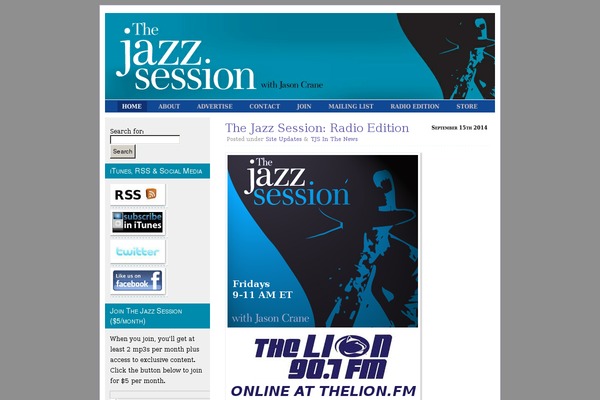 thejazzsession.com site used Gridhub-pro