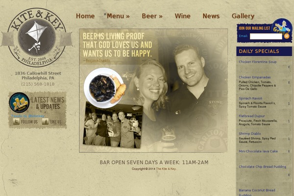 Site using Simple Retail Menus plugin