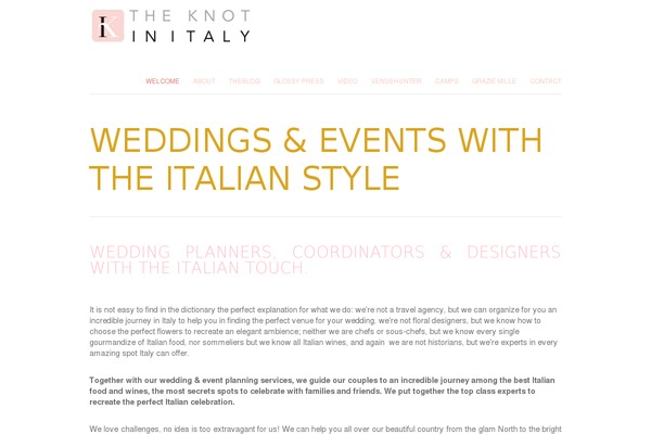 theknotinitaly.it site used Fortun