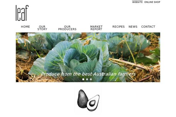 Leaf theme site design template sample