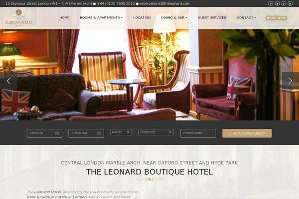 Site using Gdlr-hotel plugin