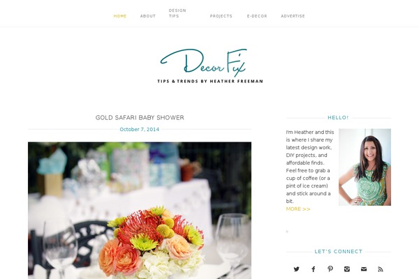Decor theme site design template sample