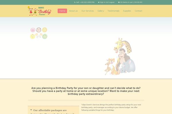 Kids-zone theme site design template sample