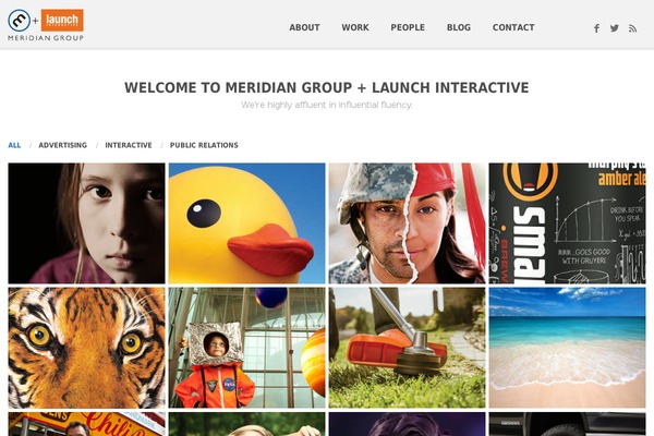 Meridian theme site design template sample