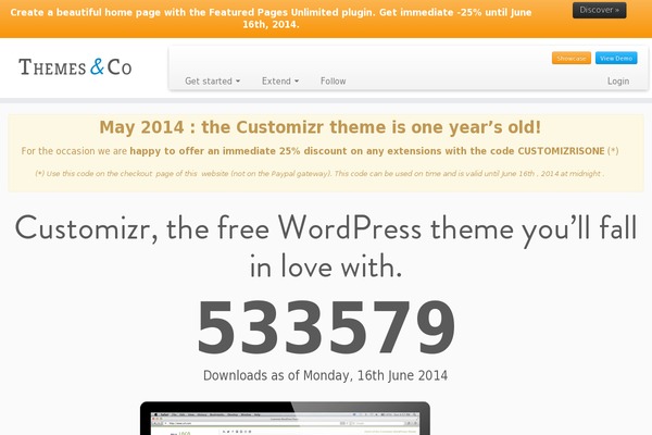 themesandco.com site used Blog-elite