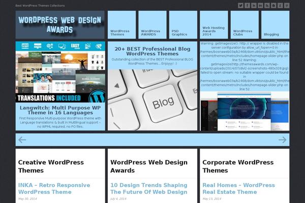 Metro theme site design template sample