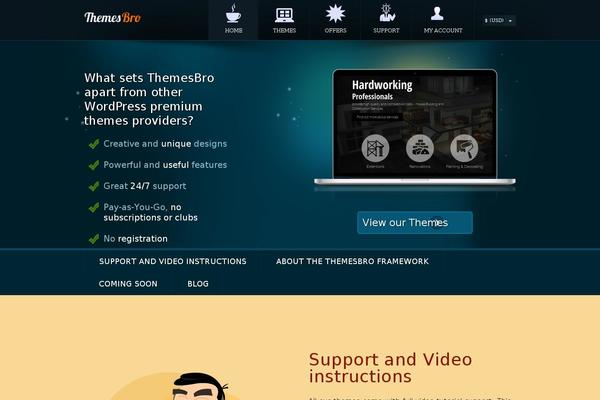 Tb theme site design template sample