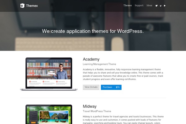 themextemplates.com site used Themex