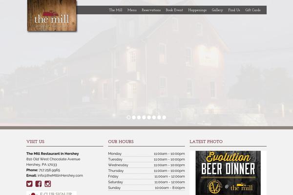 Mill theme site design template sample