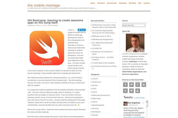 Site using WP Mobile Edition plugin