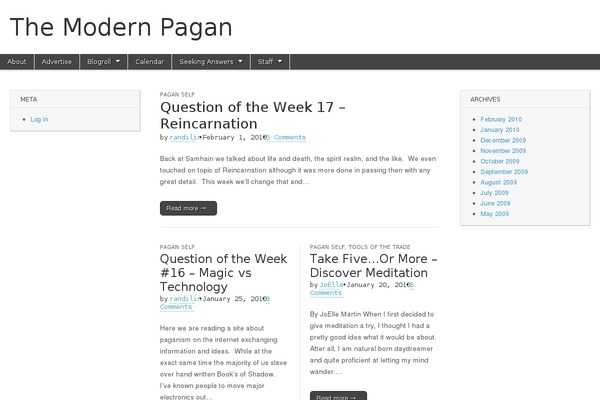 themodernpagan.net site used Magazine Basic