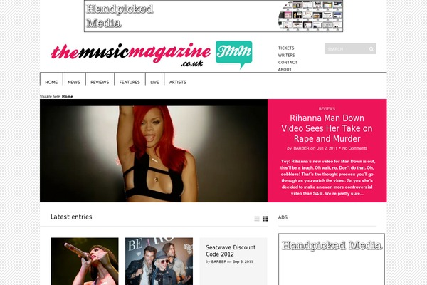 themusicmagazine.co.uk site used Infinity Blog