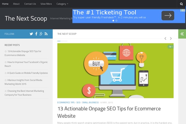 Scoop theme site design template sample