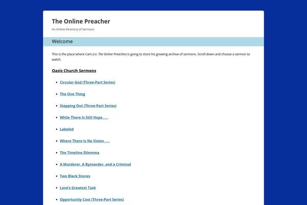 theonlinepreacher.com site used My-child