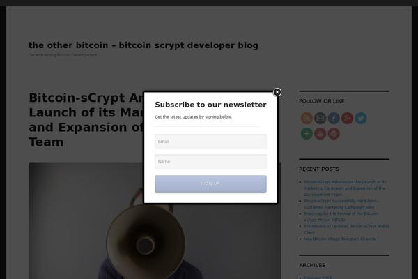 Site using WordPress Multicolor Subscribe Widget plugin