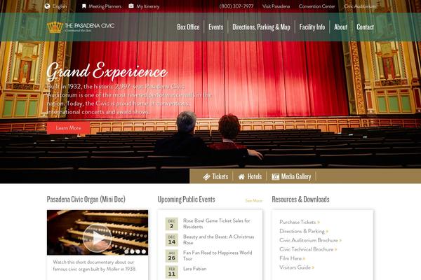 pasadena theme websites examples