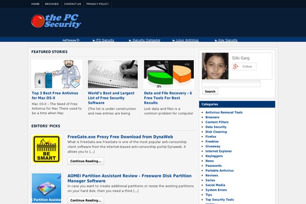 thepcsecurity.com site used Mesa-wpex