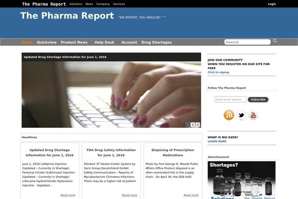 thepharmareport.com site used Suffusion