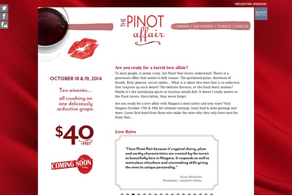 Pinot theme websites examples