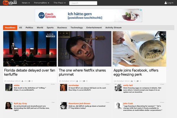 theplazz.com site used Fluid Magazine