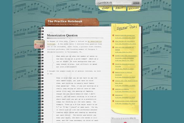 Notepad Chaos theme site design template sample