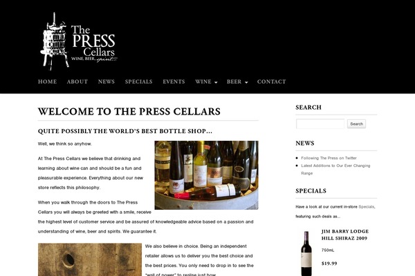 thepresscellars.com.au site used Kale