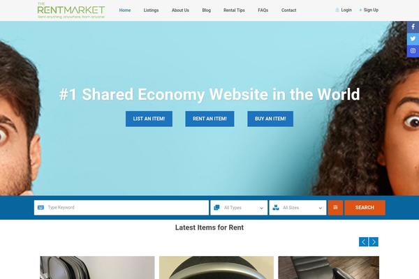 Wprentals theme site design template sample