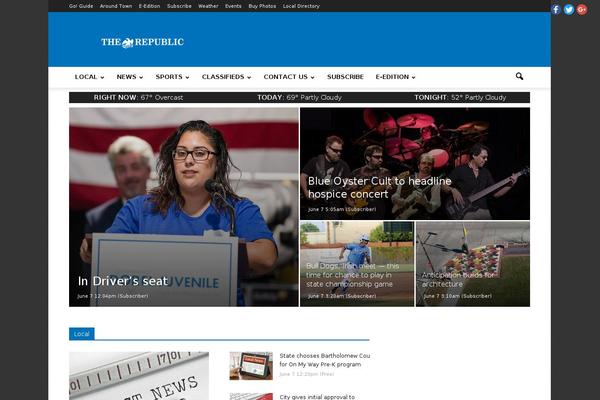Newspaper Child theme site design template sample