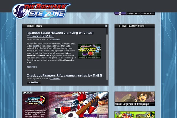 therockmanexezone.com site used Trez-core
