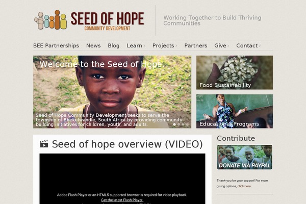 Site using Cornerstone plugin