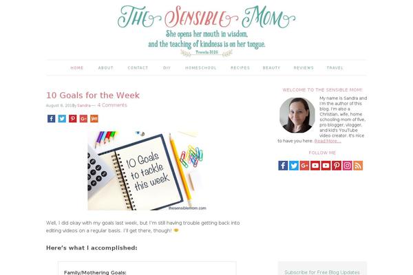 thesensiblemom.com site used Foodiepro-2.1.7