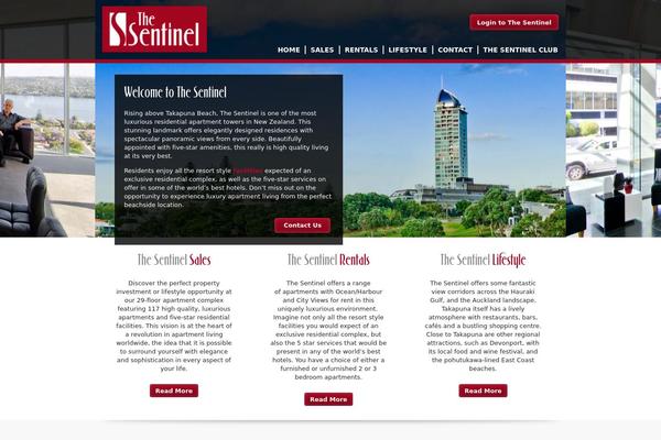 Sentinel theme site design template sample
