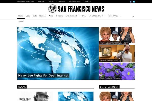 Newspaper theme site design template sample