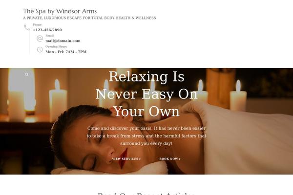 Blossom Spa theme site design template sample